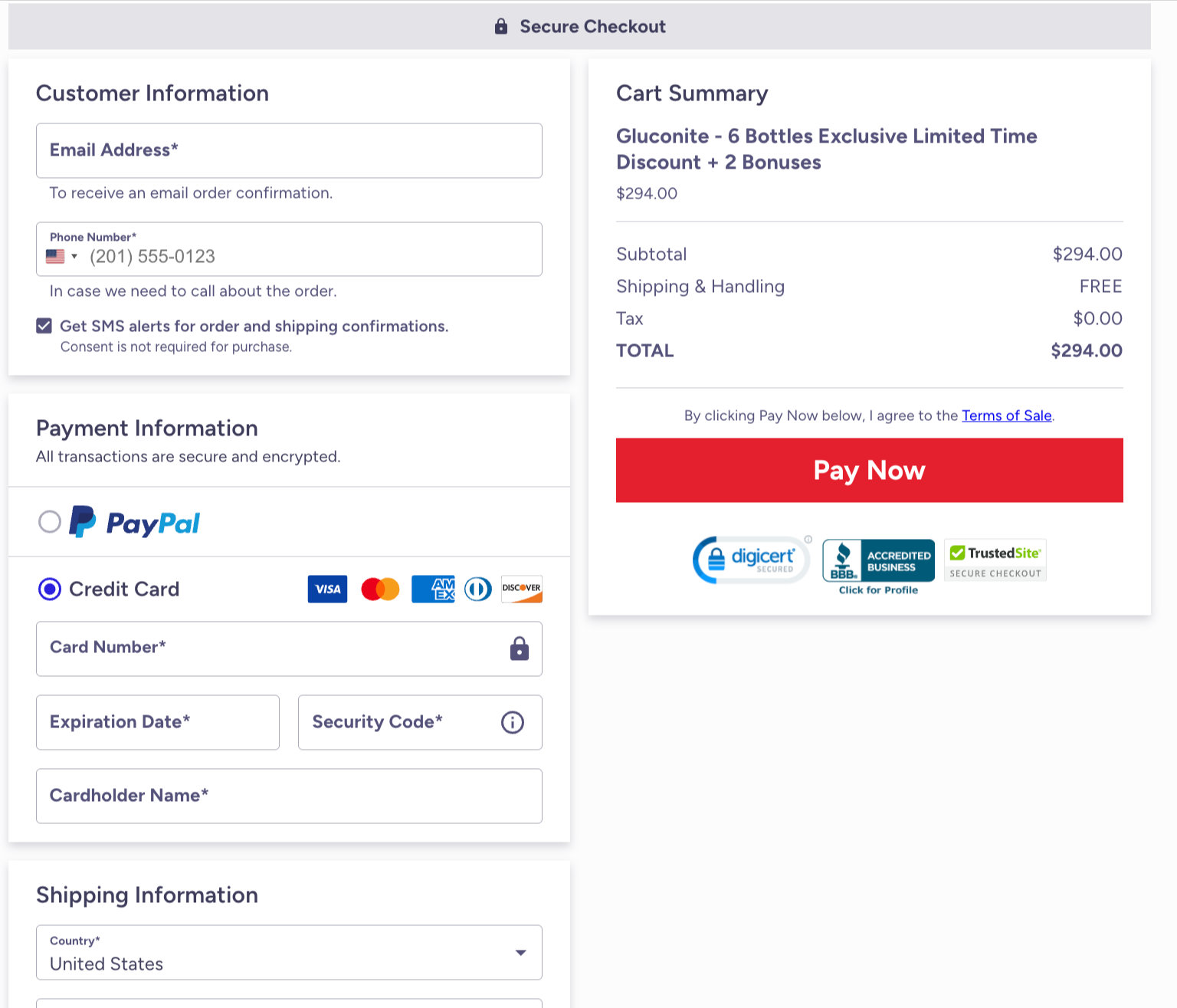 gluconite-pricing-table